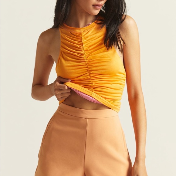 Pilcro Ruched Reversible Tank - Picture 2 of 4